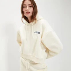 Ellesse Hoodies & Sweatshirts>Cria Crop-Kapuzenpulli Creme für Damen