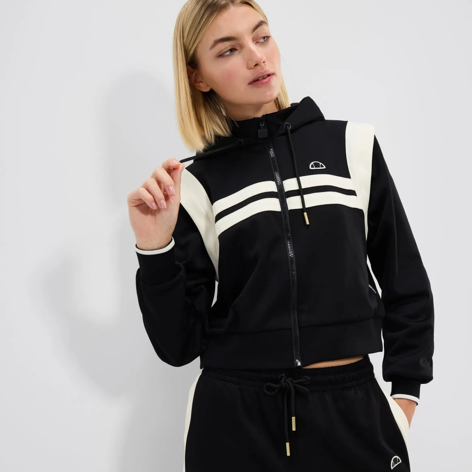 Ellesse Trainingsjacken Und Trainingsanzüge>Crop-Trainingsoberteil Perna für Damen Schwarz/Weiß