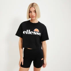 Ellesse Tops>Crop-T-Shirt Alberta für Damen Schwarz