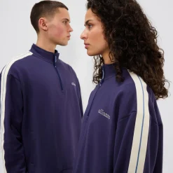 Ellesse Trainingsjacken Und Trainingsanzüge|Trainingsanzüge>Oberteil mit Halbreißverschluss Pilton Dunkelblau