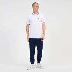 Ellesse Poloshirts|T-shirts>Rooks Poloshirt für Herren Weiß/Marineblau/Rrot