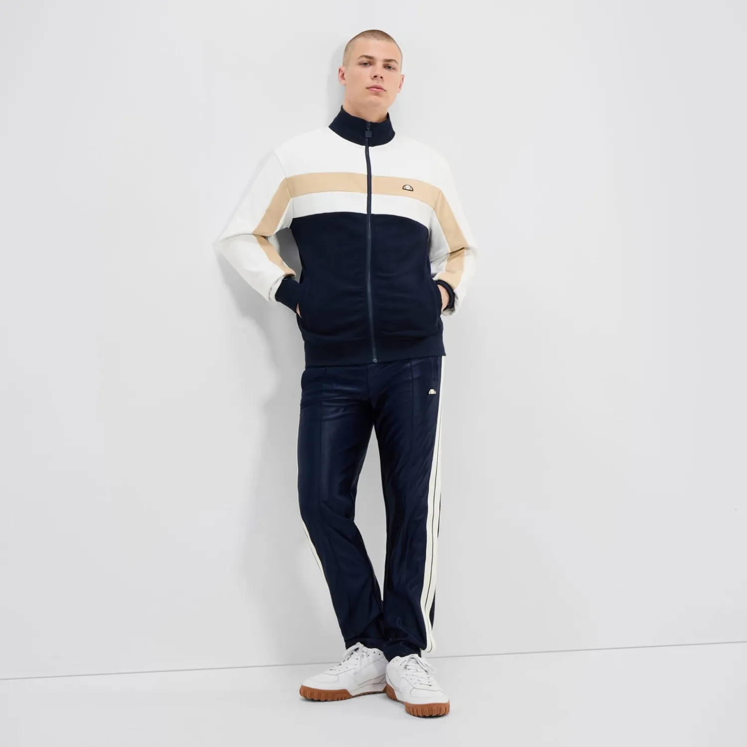 Ellesse Trainingsanzüge>Trainingsoberteil Anzios für Herren Cremeweiß/Marineblau