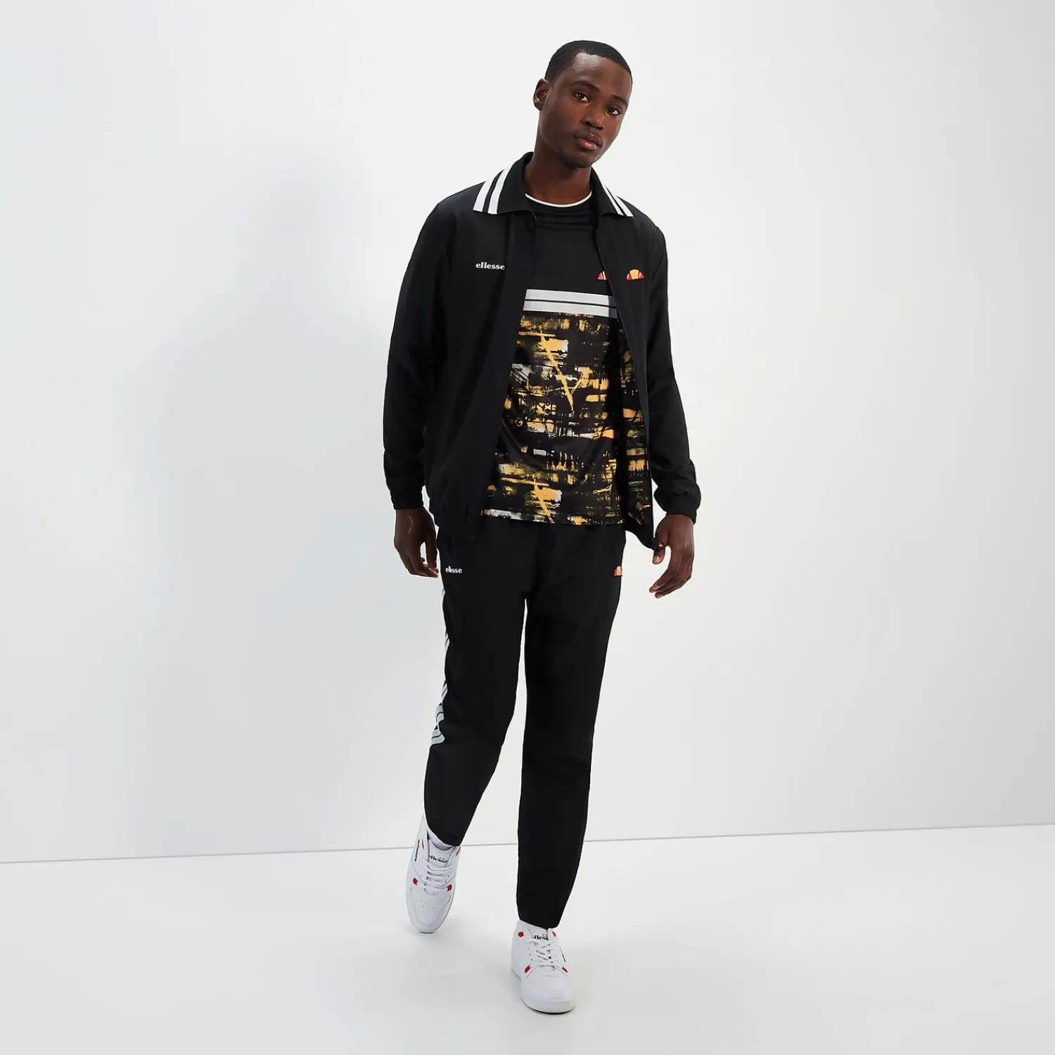 Ellesse Trainingsanzüge>Trainingsoberteil Main für Herren, Schwarz/Multi
