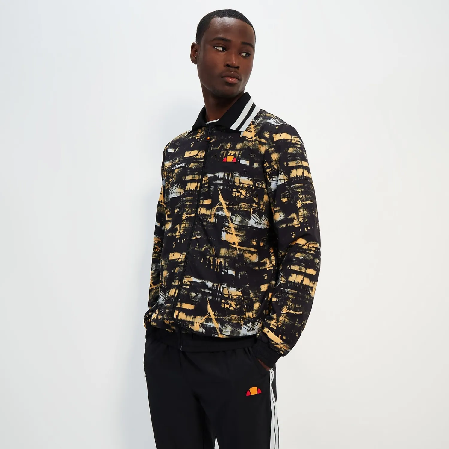 Ellesse Trainingsanzüge>Trainingsoberteil Main für Herren, Schwarz/Multi